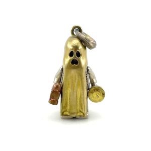 Outils Outdoor Tool EDC White Brass Key Ring Ghost Ghost Skull Keychain Accessoires Diy Pendant