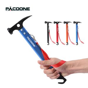 Outils Pacoone Tool de survie en plein air Camping Multifinection Hammer Pocket Multi Tools Aluminium ALLIAGE HORD SAUVE