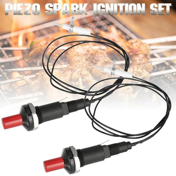 Herramientas Spark Spark Push Botón encendedor Resistencia de alta temperatura Fácil de instalar Kit de parrilla de gas con cable