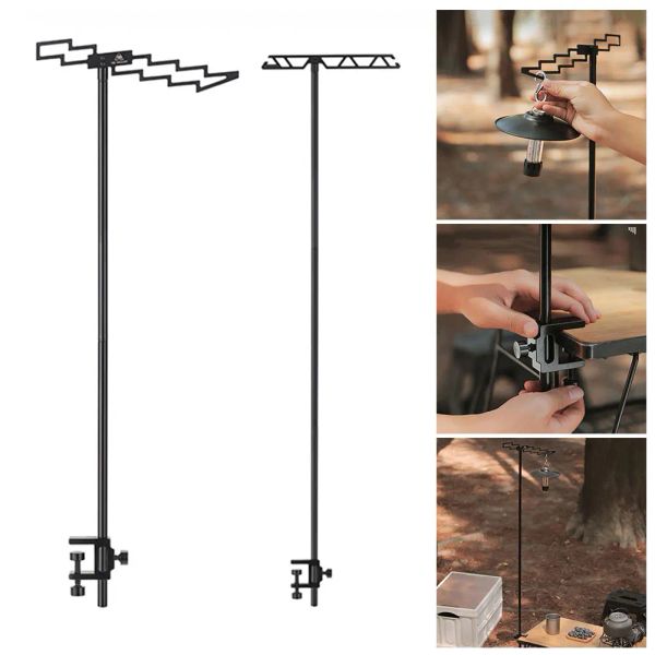 Outils Portable Camping Support suspendu Camping lumière Table Support lanterne extérieure Support suspendu pliable lampe Support Support Camping pièces