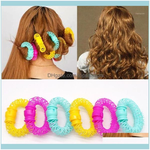 Outils Produits8/16 pièces magique bricolage bigoudis outil de coiffure pour femmes filles accessoires bandes de caoutchouc doux bigoudi spirale boucles rouleaux1 goutte de