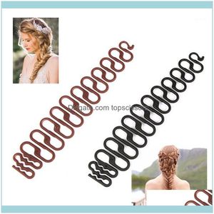 Outils ProduitsProfessionnel Multi-Style Diy Femmes Cheveux Tressage Rouleau Crochet Avec Magic Twist Maker Noir Aessories Braider Styling Tools1 D