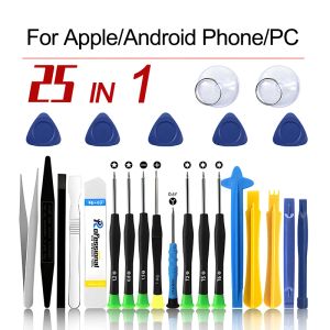 Outils Professional 25 en 1 Kits d'outils de réparation pour iPhone Téléphone mobile Tournevis outils pour Samsung Xiaomi iPad PC Disserver Hand Kit