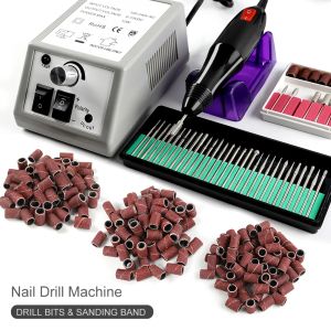 Outils Professional Electric Nail Drill Hine Set en céramique File de ongles Gel Polon REPORT OUTIL MOT DE MANICURE DE MAISSE DE FEUT