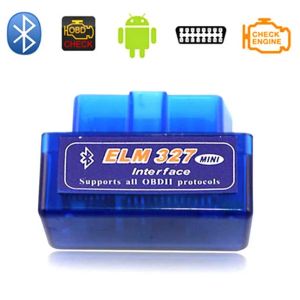 Tools Promotion MINI ELM327 Bluetooth OBD2 Hardware v1.5 Software v2.1 Prise en charge du scanner de diagnostic Auto Multilinage OBDII ELM327 HIGH