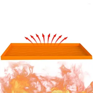 Outils Couverture de tapis en silicone fiable et durable Blackstones Plaque de cuisson toutes saisons Surface de cuisson protectrice Orange