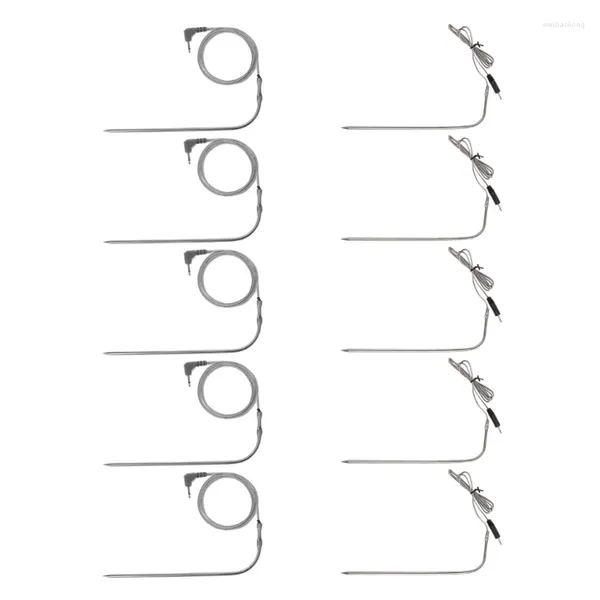 Ensemble d'outils de 10 fours de cuisson des aliments, BBQ, sonde en acier inoxydable, matériau sans fil