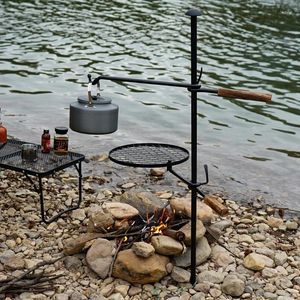 Outils ShineTrip Support de barbecue en plein air Plaque de camping fine Fer pique-nique Portable Grill pliant Équipement de batterie de cuisine