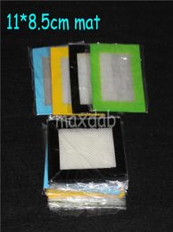 Outils Ensemble de kit de cire de silicium avec tapis de tampons de dab en silicone de 11 cm 85cm 85 cm