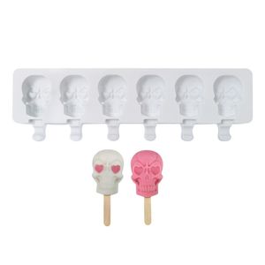 Gereedschap Siliconen Mold Chocolade Skull Ice Kubus Grinder Mleist Gereedschap Popsolly Mold 230512