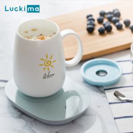 Outils Tasse à café intelligente Tasse chauffante pour bureau Maison Plaque à température constante pour lait eau soupe au cacao Meilleure idée cadeau pour la famille des filles