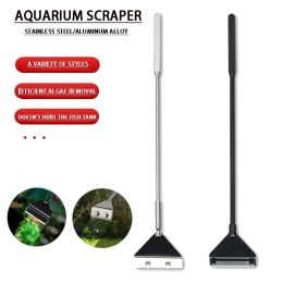 Outils en acier inoxydable pour Aquarium, lame de grattoir à algues, eau aquatique, plantes vivantes, nettoyage d'herbe, Kit de nettoyage multi-outils