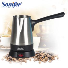 Gereedschap Roestvrijstalen Koffiezetapparaat Turkije Koffiezetapparaat 800W Elektrische Koffiepot Gekookte Melk Koffie Waterkoker voor Gift 220V Sonifer