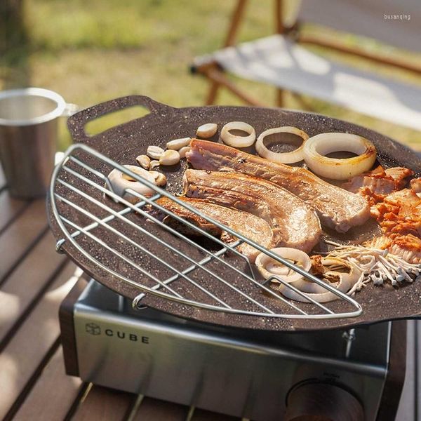 Outils grille de cuisson en acier inoxydable grilles de barbecue en plein air pour et cuisson vapeur réutilisable facile à utiliser