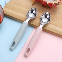 Outils en acier inoxydable à crème glacée Scoop Toop confortable Anti-Freeze Handle Icecram Stacks Yogurt Fruit Watermelon Scoops Q963 0507