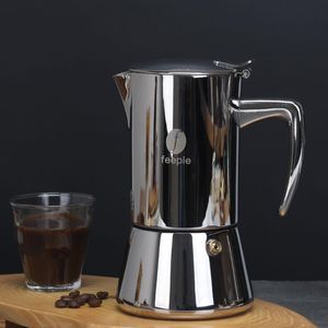 Gereedschap Roestvrijstalen Moka Pot Italiaanse stijl Espresso Gebrouwen Koffiepot Thuis Brouwen Koffie Hine Handgebrouwen Koffie Tool