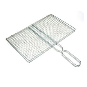 Outils en acier inoxydable non stick BBQ Grill Cover Doublelleer barbecue Net Clip grillé pour la viande de poisson