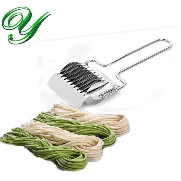 Tools Stainless steel Pasta roller dockers manual noodle cutter blades spaghetti dough knife vegetable salad food masher cutting tools g