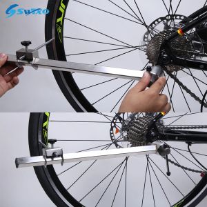 Outils Swtxo Bicycle Derilleur Hanger Alignement Tool Bike Hook Aligneur Gauge Mesure Regarder l'outil de réparation de dépôt pour le vélo de route MTB