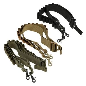 Outils ceinture tactique 12/20 Ga 2 points de munitions Sling 15 Bandon de coquille ronde Bandon de carabine militaire Courteille de sangle de cartouche