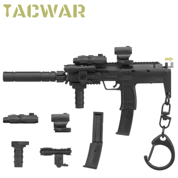 Outils TACWAR AIRSOFT MP7 Forme Keychain, mini accessoires de chaîne de clés de pistole