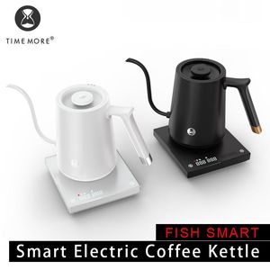 Vis Slimme Elektrische Koffie Waterkoker Zwanenhals 600800ml 220V Flash Warmte Temperatuurregeling Pot Voor Keuken