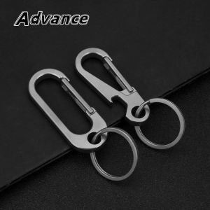 Outils Titanium Alloy Keychain Belt Cel Creative Key Ring Outdoor Tools Bottle Opender EDC multifonction portable