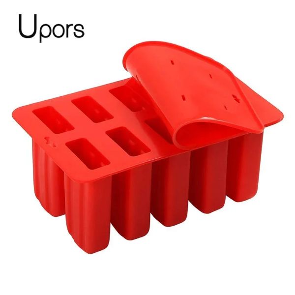 Outils Upors 4 10 cavité Popsicle Moules de silicone Food Grade Homemade Kitchen Silicone Popsicle Moule Frozen Ice Pop Cream Maker BPA Free