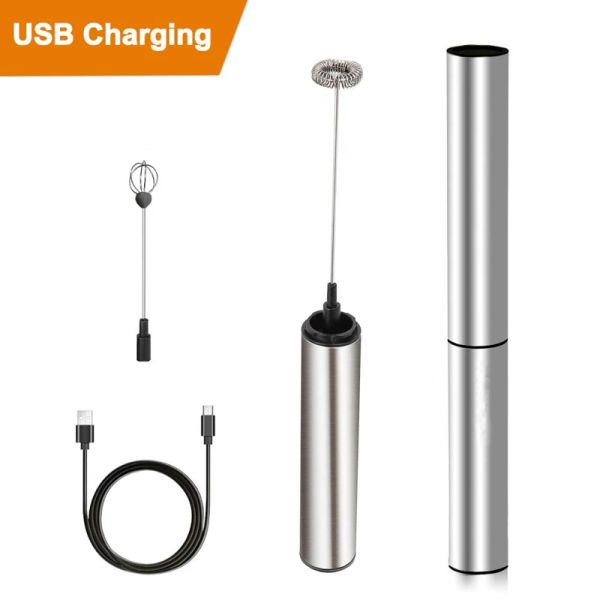 Herramientas USB mango eléctrico batidor de leche y huevos Espumador espuma batidor para café mezclador de jugo agitador de huevos herramientas de cocina para huevos