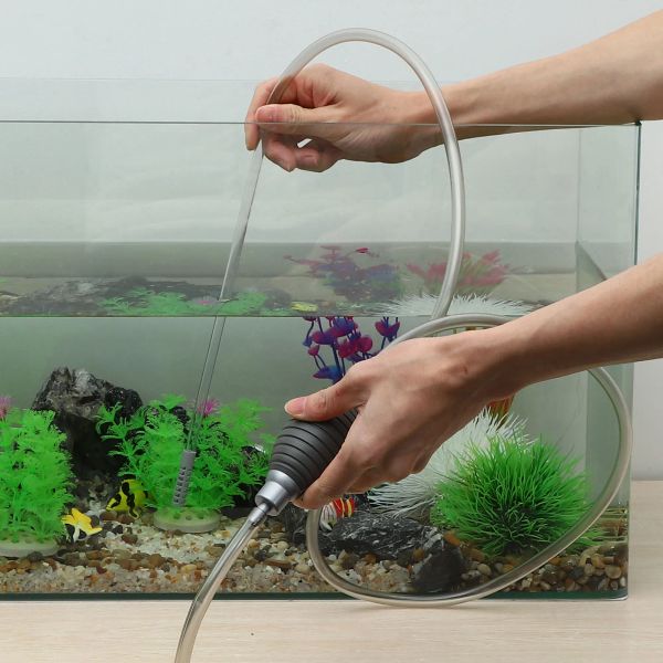 Herramientas UXCELL Kit de cambio de agua para acuario Tanque de peces Sifón Manguera larga Aspiradora Bomba de agua Cambiador Filtro de agua de grava Accesorio