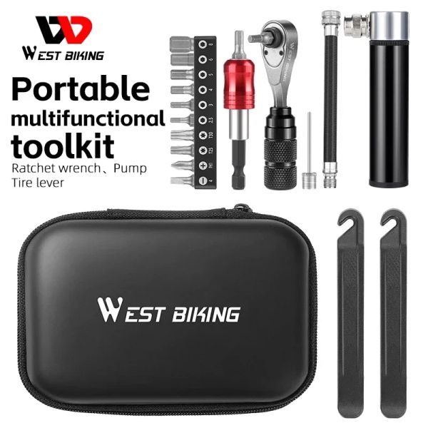 Outils West Biking Professional Bike Tools portables Kit de clé à cliquet