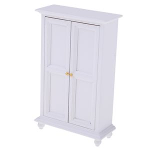 Outils Atelier 1/12 Dollhouse Miniature Meubles Blanc En Bois Armoire Armoire Réaliste Modèle Creative Poupée Accessoires Pour Enfants Cadeau 230720