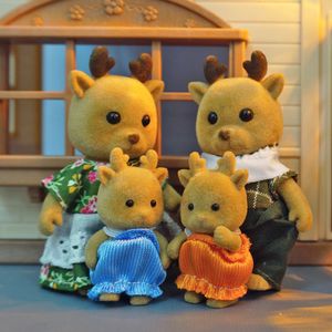 Taller de herramientas 1/12 Repesores Parejas Dollhouse Forest Family Bunny Animal Doll Micro Accesorios Modelo de la cocina Play Girl Girl Christmas Gift 230812