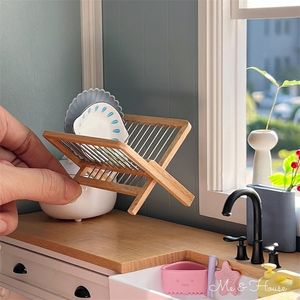 Tools Workshop 1/6 Doll House Model Meubel Accessoires Mini Model Tray/Kitchen Drain Rack 230812