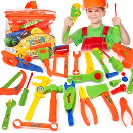Tools Workshop 34 pièces ensemble outils de jardin jouets pour enfants réparation semblant jouer environnement plastique ingénierie entretien cadeaux 230830