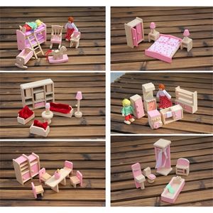 Tools Workshop 6 set stijl Funny Kids Pretend Role Houten Speelgoed Poppenhuis Kinderkamer eetkamer woonkamer romm Miniatuur Meubels 230621