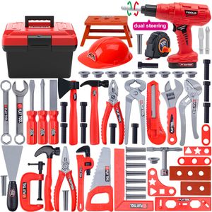 Tools Workshop Kinderen Toolbox Ingenieur Simulatie Reparatie Tools Doe alsof Speelgoed Elektrische Boor Schroevendraaier Tool Kit Play Toy Box Set voor Kinderen 230614