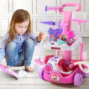 Outils Atelier Enfants Balayage Jouet Kit De Nettoyage Outil De Nettoyage Aspirateur Chariot Simulation Jouer Maison Nettoyage Jouet Jouer Maison Fille Cadeau 230714