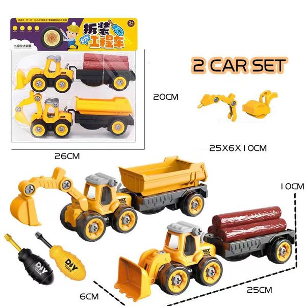 Herramientas Taller Construcción Juguete Ingeniería Coche Camión Tornillo Construir Desmontar Ideal para Niños Niños Vehículo Educativo DIY Artesanía Niño 230830