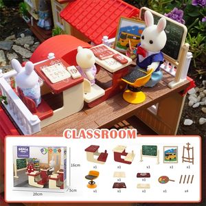 Tools Workshop Dollhouse 1 12 Schaal Miniatuur Simulatie Klaslokaal Accessoires Rendier Teacher Animal Furniture Girl Playhouse Birthday Toy 230812