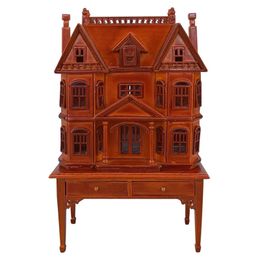 Tools Workshop Dollhouse Miniature 1/12 Scale Table Display Cabinet Villa Gifts Creative Wooden 230812