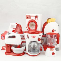 Outils Atelier Appareils ménagers pour enfants Set Toy Set Blender Children Toaster Vacuum Cooker Cooker Educational Kitchen Toys for Girls 230812