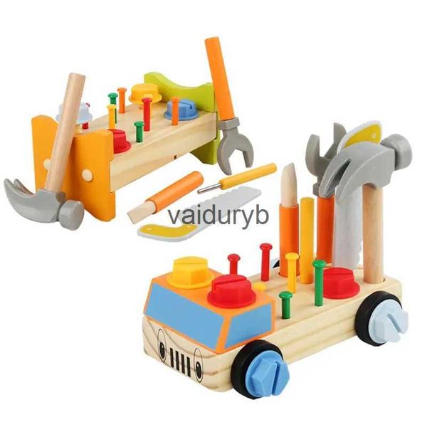 Herramientas Taller ldren Tablero ocupado 3D Juguetes de madera Juego Montessori Simulación Juego de simulación Herramientas de tornillo Movimiento fino Entrenamiento educativo Toysvaiduryb