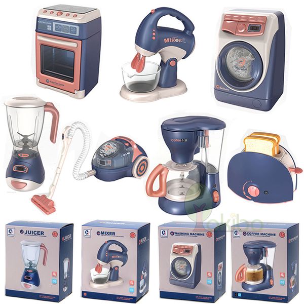 Herramientas Taller Mini Electrodomésticos Juguetes de cocina Niños Juego de imaginación Lavadora Aspiradora Juguete Tostadora Cocina Niñas Niños 230830