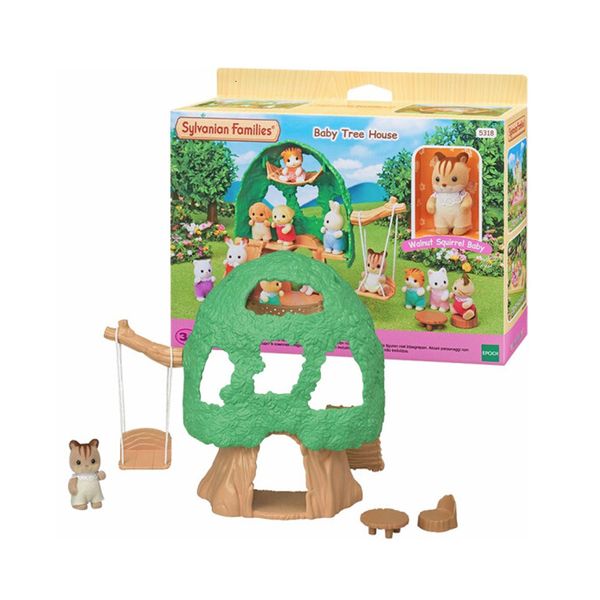 Taller de herramientas Sylvanian Families Dollhouse Baby Tree House Set Figura de juguete Playset Girl Kids in Box 5318 230714