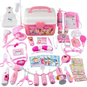 Tools Workshop Toy Kids Doctor Pretend Role Play Kit 44PCS Simulation Dentist Box Girls Eonal Game Toys For Children Stethoscope 230605