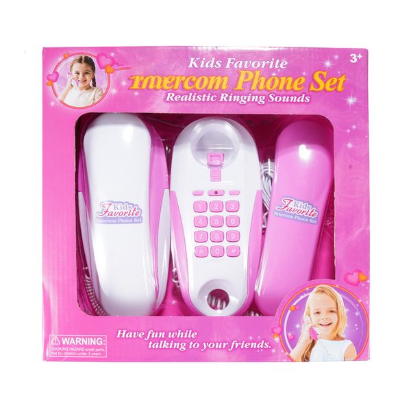 Outils atelier Twin Téléphone Wired Interphone Set for Kids Telephone Set with 2 téléphones sonner son parlez les uns les autres enfants Toy interactif 230812