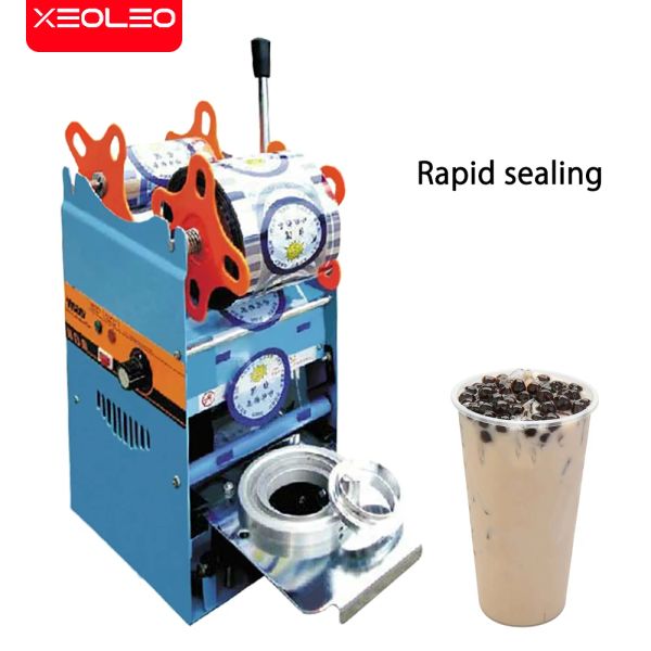 Herramientas Xeoleo máquina de sellado Manual de tazas para taza de 9/9, 5 cm, máquina de té de burbujas, sellador de tazas para café/máquina de sellado de té de burbujas