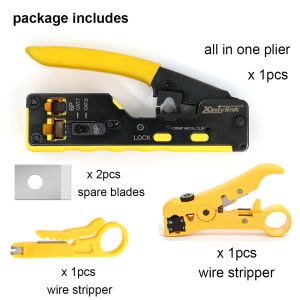 Tools Xintylink All in One RJ45 Pliers Crimper Cat6 Cat7 Cat8 Cat8 Netwerk Tools RJ 45 Ethernet Cable Stripper Clamp Tangs RG45 LAN