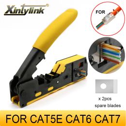 Outils XintyLink All in One RJ45 Pliers Networking Crouper Cat5 Cat6 Cat7 Cat8 outils de réseau à attaque Ethernet Cable Stripper Clamp Lan